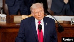 Президент США Дональд Трамп виголошує щорічне звернення на спільному засіданні Конгресу у Вашингтоні