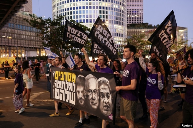 La 5 iulie, la Tel Aviv s-a demonstrat din nou pentru grăbirea aducerii acasă a ostaticilor din Gaza.
