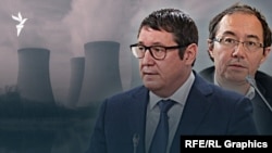 Қазақстанның Атом энергиясы жөніндегі агенттігі төрағасы Алмасадам Сәтқалиев (сол жақта) пен энергетика жөніндегі сарапшы Әсет Наурызбаев суреттерінен коллаж.