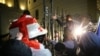 Opposition supporters hold a rally on the day of local elections in Tbilisi