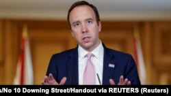 Sekretari britanik për Shëndetësi, Matt Hancock.