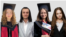 Colaj cu cei patru absolvenți de liceu care au primit zece din oficiu la Bac și vor susține doar o singură probă. De la stânga la dreapta: Daniela Luchian, Toma Gînga, Otilia Iurcu, Victoria Rațoi