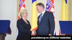 Kolinda Grabar-Kitarović și Klaus Iohannis