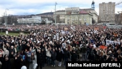 Protest u Sarajevu, 14. februar, 2026.