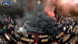 Smoke Bomb Protest Hits Serbian Parliament