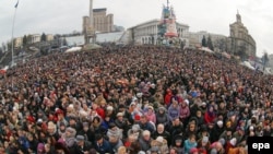 Киев үзәгендә массакүләм протест чарасы. 23 февраль, 2014