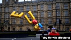 Protest pro-UE în fața Parlamentului de la Londra, 15 ianuarie 2019 