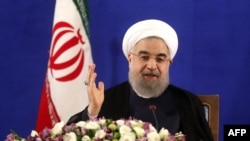 Iranski predsjednik Hasan Rohani na press konferenciji u Tehranu, 22. maja 2017.