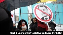 Demonstrators in Kyiv's Independence Square on March 18.