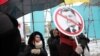 Demonstrators in Kyiv's Independence Square on March 18.