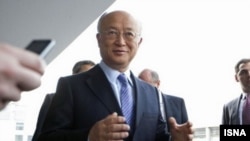 IAEA chief Yukiya Amano after arriving in Tehran