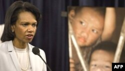 Condoleezza Rice presenting this year's report in Washington on June 12.