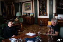 Уладзімір Зяленскі і Шон Пэн 16 сакавіка 2026 году