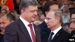 Petro Poroshenko və Vladimir Putin