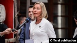 Федерика Могерини во Скопје