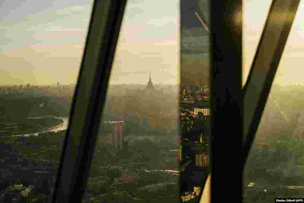 A view of the city of Moscow from the Federation Tower of Moscow&#39;s International Business Center. (AFP/Dimitar Dilkoff)