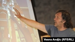 Emir Kusturica prezentuje projekat Andrićgrada, juni 2011.