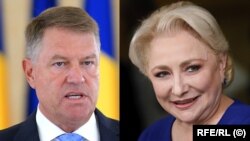 Actualul președinte Klaus Iohannis și lidera PSD Viorica Dăncilă ce confruntă în al doilea tur al alegerilor prezidențiale din România 