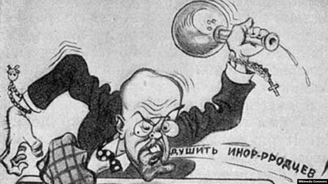 Владимир Пуришкевич Дума мөнбәрендә (карикатур)