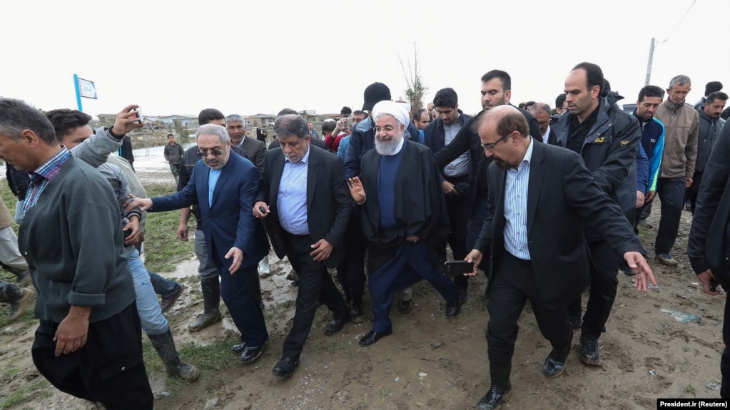 Iranian President Hassan Rouhani finally visits the hard-hit Golestan province, March 27, 2019
