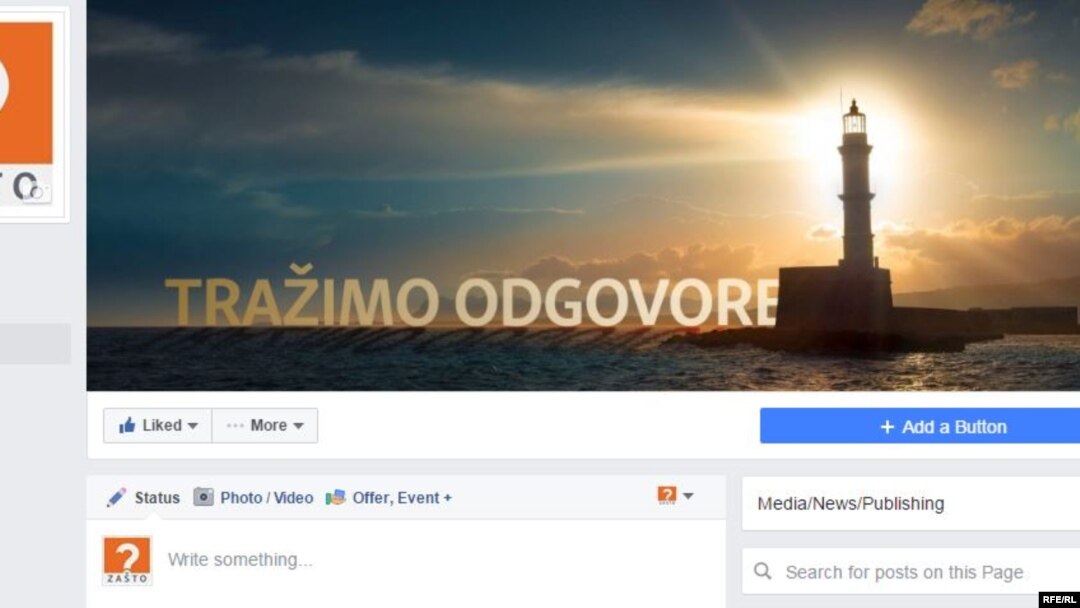 Facebook stranica "Zašto?". 