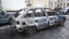 Belarus - Burnt car Opel Astra, Minsk, 05Mar2016