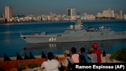 The Russian Navy frigate Admiral Gorshkov arrives at the port of Havana. (file photo)
