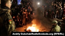 Підпалені шини на Майдані, 21 січня 2016 року 