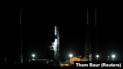 Ракета-носитель Falcon 9 на стартовой площадке во Флориде, США, 3 мая 2019 года.