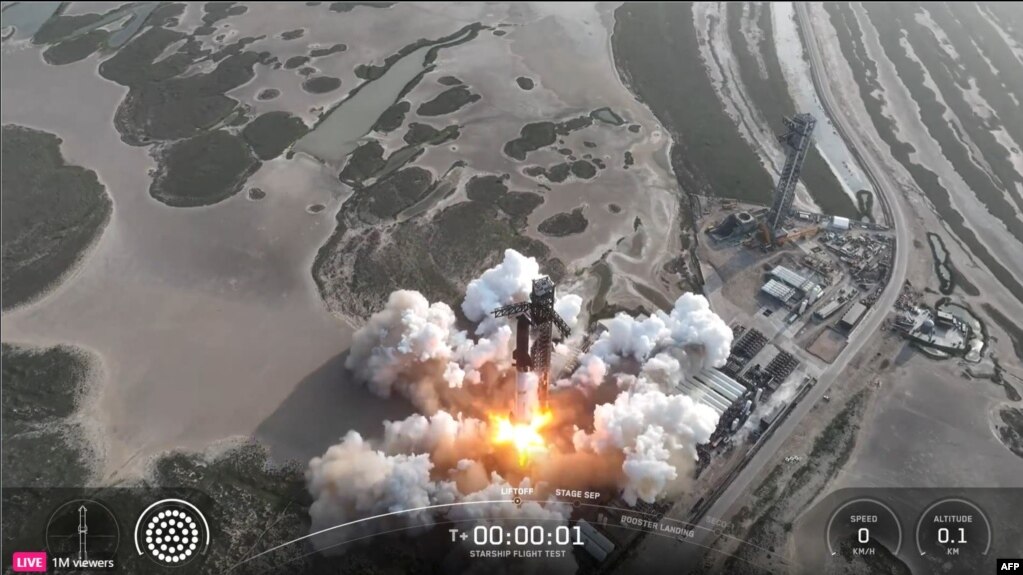 پرتاب یک موشک استارشیپ از پایگاه «استاربیس» تگزاس. ششم خرداد