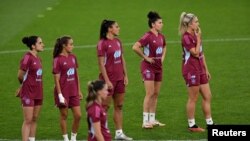 Članice reprezentacija Španije tokom treninga u švedskom Gothenburgu, 21. septembra 2023.