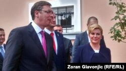 Pamje nga një takim i mëparshëm i presidentes kroate, Kolinda Grabar-Kitaroviq, me presidentin e Serbisë, Aleksandar Vuçiq