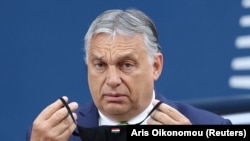 Premierul ungur Viktor Orban la Bruxelles, 25 iunie 2021.