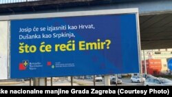 Bilbordi u Zagrebu kojim se Bošnjaci pozivaju na popis koji je za manjine od posebnog značaja