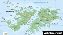 Harta e ishujve Falkland