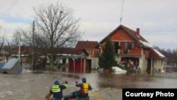 The flooding is close to the Bulgarian border