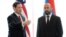 Armenia - U.S. Secretary of State Marco Rubio and Armenian Foreign Minister Ararat Mirzoyan meet at Yerevan airport, May 26, 2026.