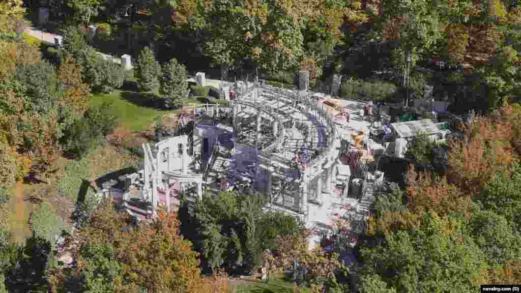 An amphitheater undergoing renovation on the sprawling coastal residence. The property has been under construction for the past 15 years and major renovations are still ongoing.&nbsp;