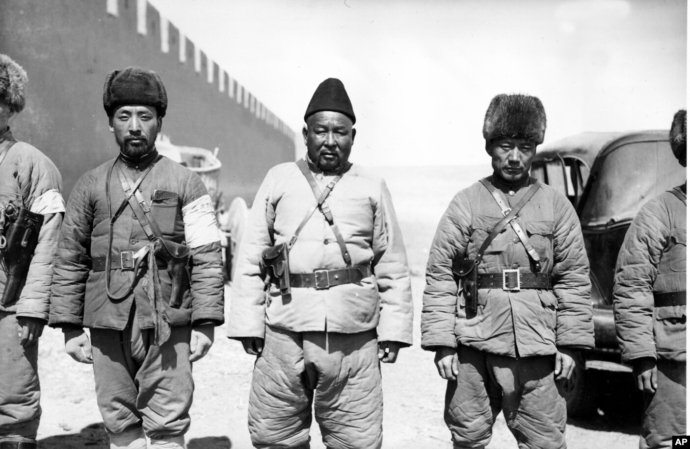Ushtarë mongolë të fotografuar në vitet 1930.