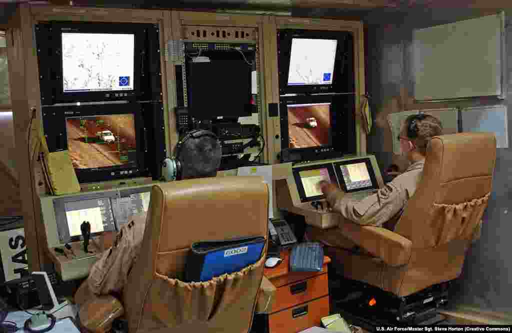 Drone pilots in Iraq in 2007. As the physical distancing of soldiers from the ultraviolence of war becomes more common, the red line for many people remains the use of artificial intelligence (AI) or autonomy in war.