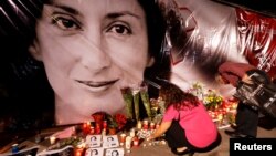 Memorial în amintirea jurnalistei asasinate în Malta, Dafne Caruana Galizia.