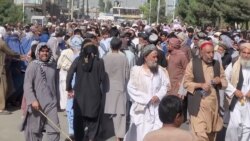 Afghans In Kandahar Protest Against Evictions By Taliban