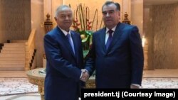 Tajikistan -- Tajik President Emomali Rahmon met Uzbek President Islam Karimov, Dushanbe, 11.09.2014 Photo from president.tj