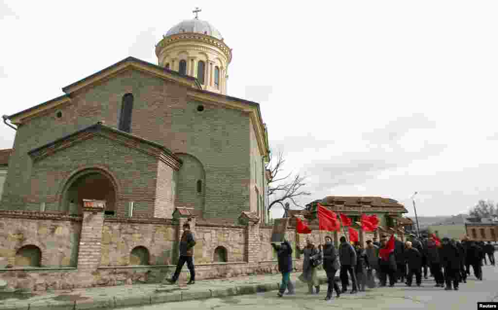 Адзначэньне 60-годзьдзя з дня сьмерці Сталіна ў яго родным горадзе Горы, Грузія.