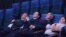Министр культуры России Владимир Мединский (второй слева) на открытии Детского космического центра