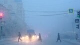 RUSSIA--YAKUTSK/People crossing a street in frosty weather. The average temperature in Yakutsk in January is -40°C (-40°F) with drops as low as -60°C (-76°F) Svetlana Pavlova/TASS JANUARY 10, 2019