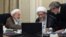 Members of the Guardian Council, Abbasali Khakhodaei (R), Sadegh Larijani (C) and Mohammad Yazdi in one of its session on Wednesday, August 29, 2019.
