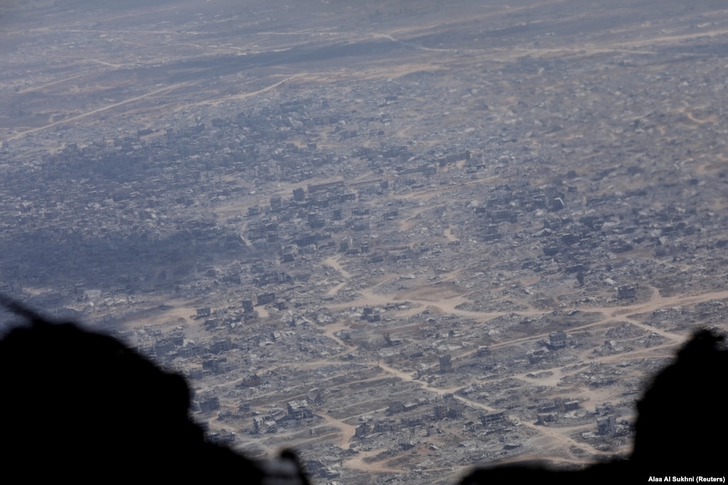 Gaza, e fotografuar nga një aeroplan ushtarak jordanez.