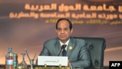 Egypt -- Egyptian President Abdel Fattah al-Sisi looks on during the Arab League summit at the Red Sea resort of Sharm El-Sheikh, March 29, 2015