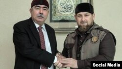 General Abdul Rashid Dostum (sol) və Ramzan Kadyrov, Qroznı, 5 oktyabr 2015